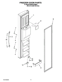 07 - Freezer Door Parts parts for Kitchenaid Refrigerator KSRW25CTMK00 from AppliancePartsPros.com