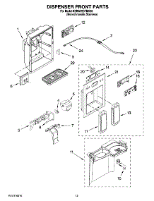 08 - Dispenser Front Parts parts for Kitchenaid Refrigerator KSRW25CTMK00 from AppliancePartsPros.com