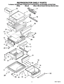 03 - Refrigerator Shelf Parts parts for Kitchenaid Refrigerator KSCS23FTBL00 from AppliancePartsPros.com