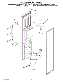 07 - Freezer Door Parts parts for Kitchenaid Refrigerator KSCS23FTBL00 from AppliancePartsPros.com