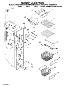 04 - Freezer Liner Parts parts for Kitchenaid Refrigerator KSCS23INWH02 from AppliancePartsPros.com