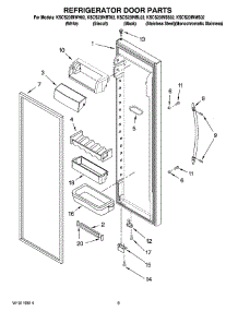 06 - Refrigerator Door Parts parts for Kitchenaid Refrigerator KSCS23INBT02 from AppliancePartsPros.com