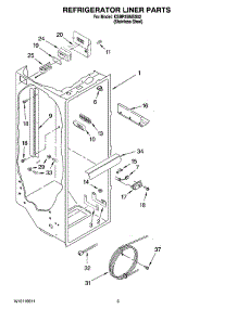 02 - Refrigerator Liner Parts parts for Kitchenaid Refrigerator KSBP25INSS02 from AppliancePartsPros.com