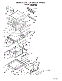 03 - Refrigerator Shelf Parts parts for Kitchenaid Refrigerator KSBP25INSS02 from AppliancePartsPros.com