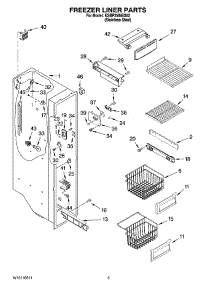 04 - Freezer Liner Parts parts for Kitchenaid Refrigerator KSBP25INSS02 from AppliancePartsPros.com