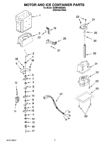 05 - Motor And Ice Container Parts parts for Kitchenaid Refrigerator KSBP25INSS02 from AppliancePartsPros.com