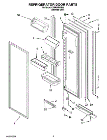 06 - Refrigerator Door Parts parts for Kitchenaid Refrigerator KSBP25INSS02 from AppliancePartsPros.com