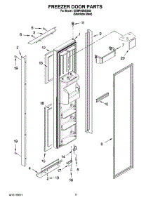 07 - Freezer Door Parts parts for Kitchenaid Refrigerator KSBP25INSS02 from AppliancePartsPros.com