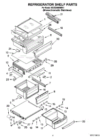 03 - Refrigerator Shelf Parts parts for Kitchenaid Refrigerator KSCS25MSMS01 from AppliancePartsPros.com