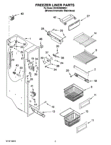 04 - Freezer Liner Parts parts for Kitchenaid Refrigerator KSCS25MSMS01 from AppliancePartsPros.com