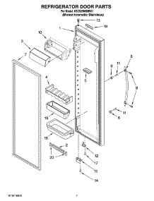 05 - Refrigerator Door Parts parts for Kitchenaid Refrigerator KSCS25MSMS01 from AppliancePartsPros.com