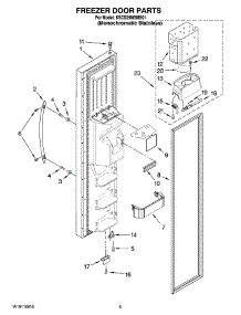 06 - Freezer Door Parts parts for Kitchenaid Refrigerator KSCS25MSMS01 from AppliancePartsPros.com