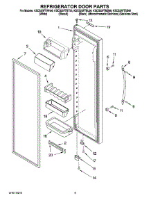 06 - Refrigerator Door Parts parts for Kitchenaid Refrigerator KSCS23FTBT00 from AppliancePartsPros.com