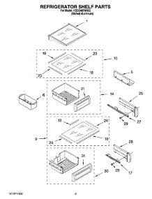 07 - Refrigerator Shelf Parts parts for Kitchenaid Refrigerator KSSO48FMX03 from AppliancePartsPros.com