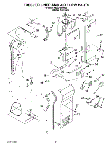 08 - Freezer Liner And Air Flow Parts parts for Kitchenaid Refrigerator KSSO48FMX03 from AppliancePartsPros.com