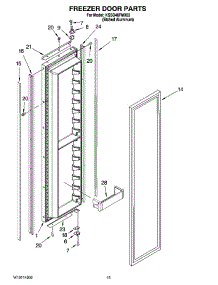 10 - Freezer Door Parts parts for Kitchenaid Refrigerator KSSO48FMX03 from AppliancePartsPros.com