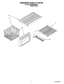 03 - Freezer Shelf Parts parts for Kitchenaid Refrigerator KSSP48QMS03 from AppliancePartsPros.com