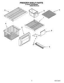 03 - Freezer Shelf Parts parts for Kitchenaid Refrigerator KSSO36FMX03 from AppliancePartsPros.com