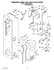 08 - Freezer Liner And Air Flow Parts parts for Kitchenaid Refrigerator KSSO36FMX03 from AppliancePartsPros.com