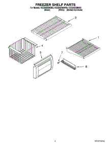 03 - Freezer Shelf Parts parts for Kitchenaid Refrigerator KSSS42QMB03 from AppliancePartsPros.com