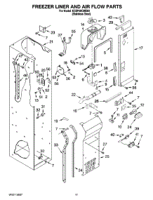 08 - Freezer Liner And Air Flow Parts parts for Kitchenaid Refrigerator KSSP48QMS03 from AppliancePartsPros.com