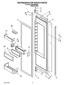 10 - Refrigerator Door Parts parts for Kitchenaid Refrigerator KSSP48QMS03 from AppliancePartsPros.com