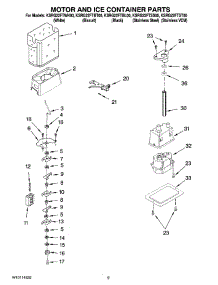 06 - Motor And Ice Container Parts parts for Kitchenaid Refrigerator KSRG22FTBT00 from AppliancePartsPros.com
