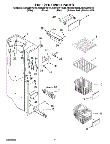 04 - Freezer Liner Parts parts for Kitchenaid Refrigerator KSRG22FTWH00 from AppliancePartsPros.com