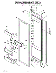 10 - Refrigerator Door Parts parts for Kitchenaid Refrigerator KSSS42QMB03 from AppliancePartsPros.com
