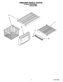 03 - Freezer Shelf Parts parts for Kitchenaid Refrigerator KSSC36QMS03 from AppliancePartsPros.com