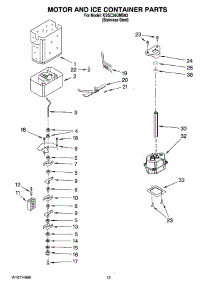 09 - Motor And Ice Container Parts parts for Kitchenaid Refrigerator KSSC36QMS03 from AppliancePartsPros.com