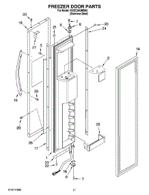 11 - Freezer Door Parts parts for Kitchenaid Refrigerator KSSC36QMS03 from AppliancePartsPros.com
