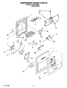 12 - Dispenser And Front Parts parts for Kitchenaid Refrigerator KSSC36QMS03 from AppliancePartsPros.com