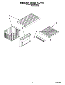 03 - Freezer Shelf Parts parts for Kitchenaid Refrigerator KSSP36QMS03 from AppliancePartsPros.com