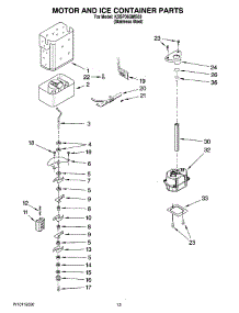09 - Motor And Ice Container Parts parts for Kitchenaid Refrigerator KSSP36QMS03 from AppliancePartsPros.com
