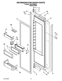 10 - Refrigerator Door Parts parts for Kitchenaid Refrigerator KSSP36QMS03 from AppliancePartsPros.com