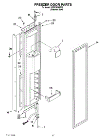 11 - Freezer Door Parts parts for Kitchenaid Refrigerator KSSP36QMS03 from AppliancePartsPros.com