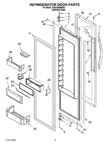 10 - Refrigerator Door Parts parts for Kitchenaid Refrigerator KSSC48QMS03 from AppliancePartsPros.com