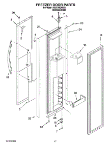11 - Freezer Door Parts parts for Kitchenaid Refrigerator KSSC48QMS03 from AppliancePartsPros.com