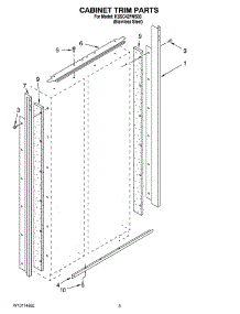 02 - Cabinet Trim Parts parts for Kitchenaid Refrigerator KSSC42FMS03 from AppliancePartsPros.com