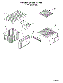 03 - Freezer Shelf Parts parts for Kitchenaid Refrigerator KSSC42FMS03 from AppliancePartsPros.com