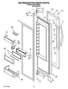 09 - Refrigerator Door Parts parts for Kitchenaid Refrigerator KSSC42FMS03 from AppliancePartsPros.com
