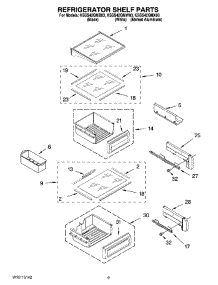 07 - Refrigerator Shelf Parts parts for Kitchenaid Refrigerator KSSS42QMW03 from AppliancePartsPros.com