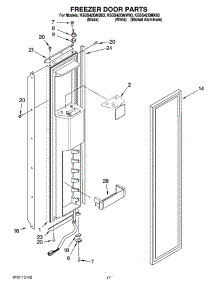 11 - Freezer Door Parts parts for Kitchenaid Refrigerator KSSS42QMW03 from AppliancePartsPros.com