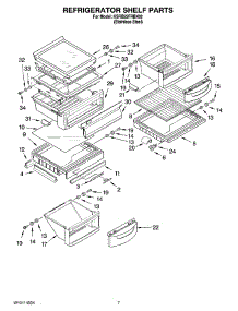 05 - Refrigerator Shelf Parts parts for Kitchenaid Refrigerator KSRB22FRBX02 from AppliancePartsPros.com