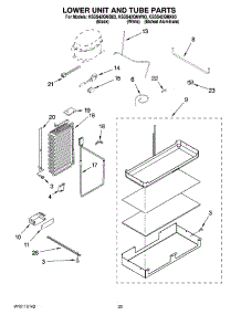 14 - Lower Unit And Tube Parts parts for Kitchenaid Refrigerator KSSS42QMW03 from AppliancePartsPros.com
