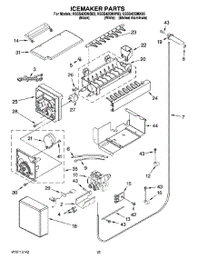 15 - Icemaker Parts parts for Kitchenaid Refrigerator KSSS42QMW03 from AppliancePartsPros.com