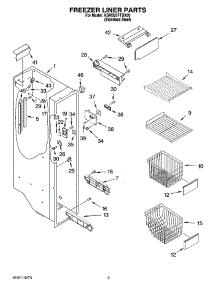 04 - Freezer Liner Parts parts for Kitchenaid Refrigerator KSRB22FTBX00 from AppliancePartsPros.com