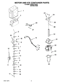 06 - Motor And Ice Container Parts parts for Kitchenaid Refrigerator KSRB22FTBX00 from AppliancePartsPros.com