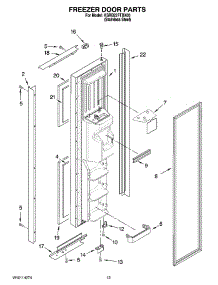 08 - Freezer Door Parts parts for Kitchenaid Refrigerator KSRB22FTBX00 from AppliancePartsPros.com